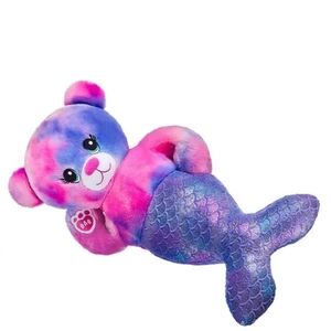 Build A Bear Magical Mer Bear Mermaid Pink Bear Stuffed Animal Stuffy